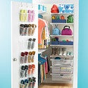 White elfa Walk-In Teen Closet White elfa Walk-In Teen Closet